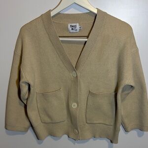 Princess Polly Beige Button-Up Cardigan